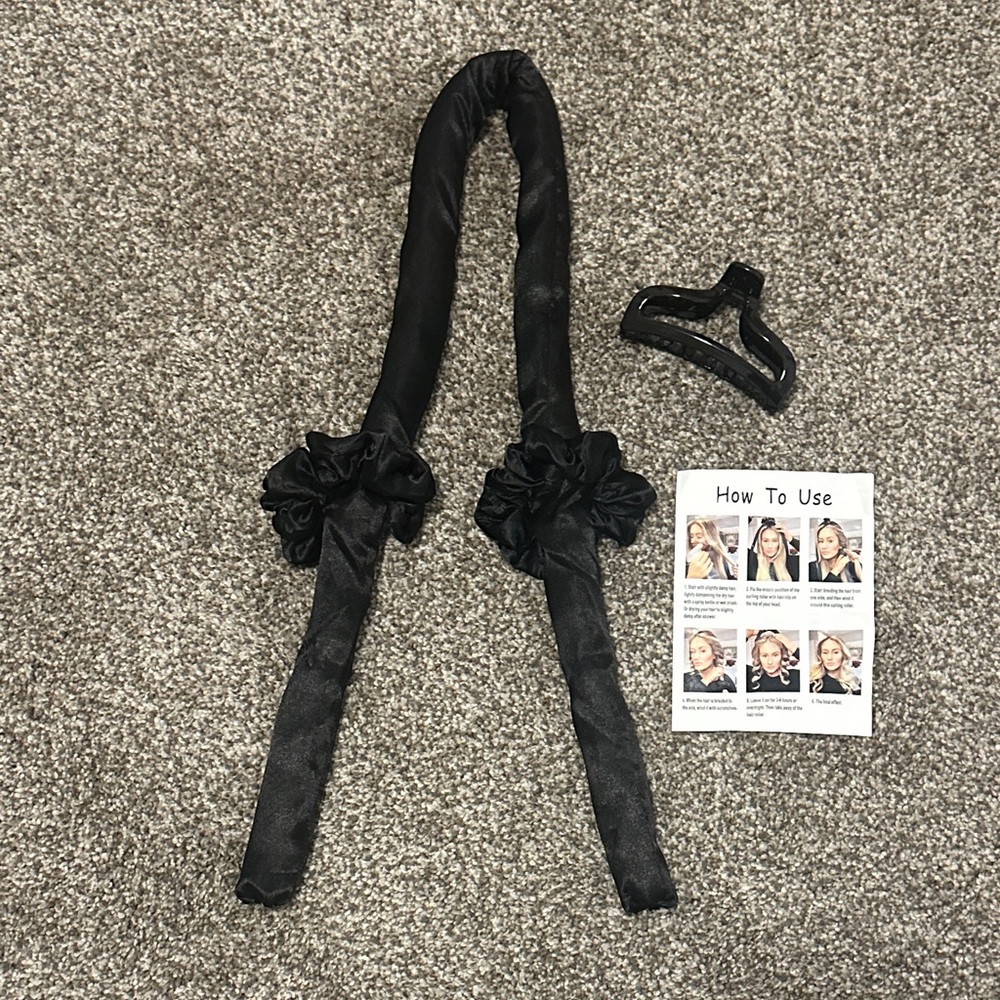 Satin heatless curlers